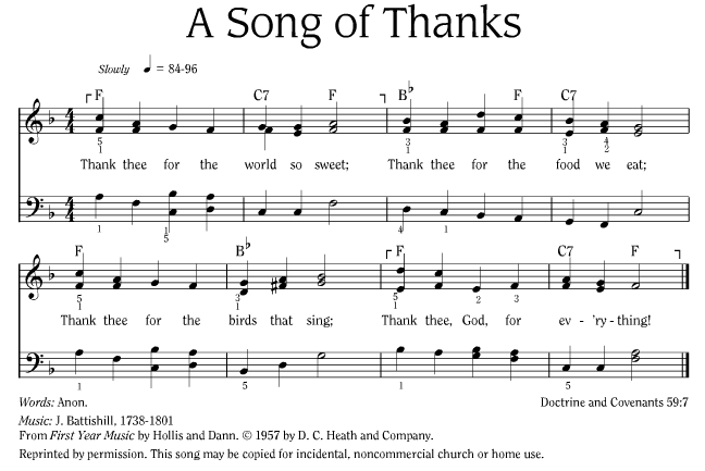 Song of Thanks